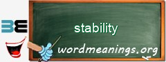 WordMeaning blackboard for stability